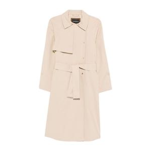 엠포리오아르마니 베이지 플랩 디테일 트렌치 코트 EW003430 AF