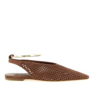 질샌더 오픈워크 스웨이드 슬링백 발레리나 J15WX0019P7587 211