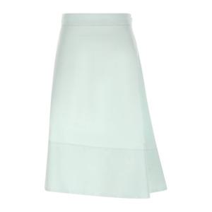 질샌더 어시메트릭 헴 플레어 미디 스커트 J04MA0009J45225 460