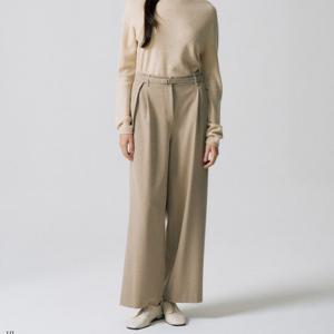 [앤클라인(여성의류)]와이드 벨티드 핀턱 슬렉스 9H4PT2340