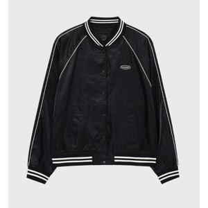 커버낫 우먼 새틴 바시티 자켓 B1 CO2501JK70 BK LP