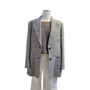 [쥬크]울 블랜드 노치드 체크 자켓  Z251MSF003