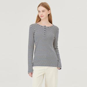 [베네통] 하프 버튼 펀칭 티셔츠_BATS08541DN