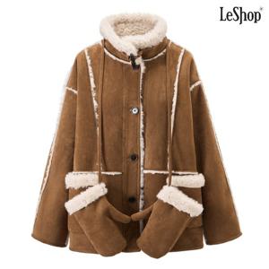 [르샵]하이넥 무스탕 장갑 세트 자켓 (DP4JK032A)