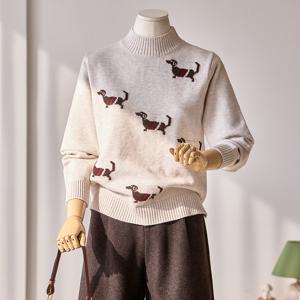 [커스텀에이블] 반폴라 도그 긴팔니트_T2512KN201D