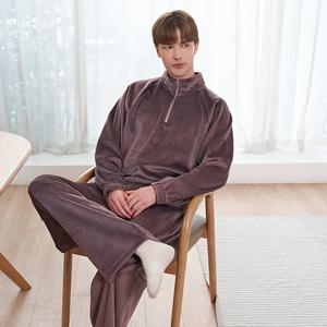 라페어 남자 브릭로즈 코듀로이 반집업 셋업 LMMJAST0444-BR