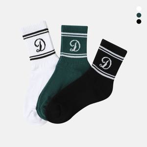 [무료배송]데니스골프 여성 로고포인트 중목양말 3종택1_DAQXLSO352