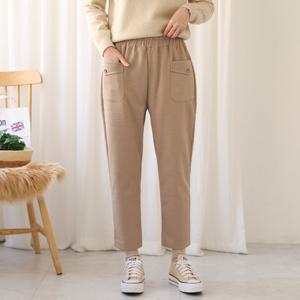 [웬디즈갤러리]레오 모직 터치 배기 팬츠 / 기모 밴딩 겨울바지 TPT128