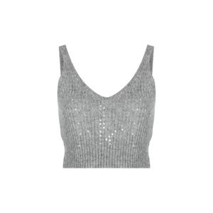 25 FW 페세리코 시퀸 장식 골지 크롭 탑 E98115F05R09087 TP447731038