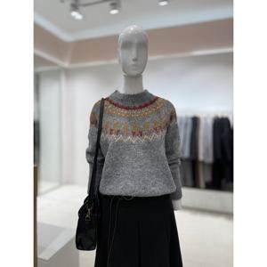 [숲]노르딕 하이넥 긴팔니트  SBBLK32C