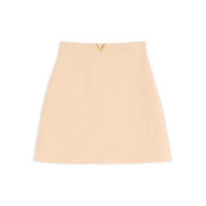 발렌티노 가라바니 미디 스커트 BRAEH0 9VMET5 Beige