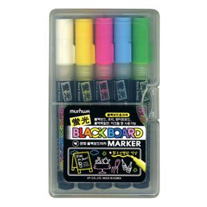 블랙보드마카5색세트(사각촉 0.32 백노분청녹)