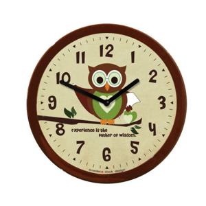 타임데코 깜직한 부엉이 벽시계TD-OWL3(BR)(무소음) 시계/벽시계