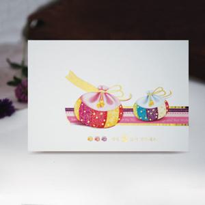 연하장/축하카드/감사카드 커플 복주머니 FT105-5