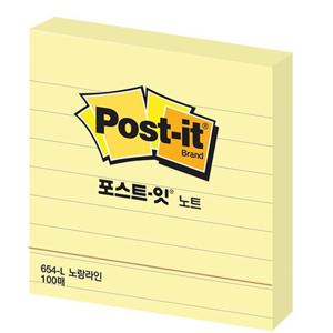3M 포스트잇 노트 654-L(라인)
