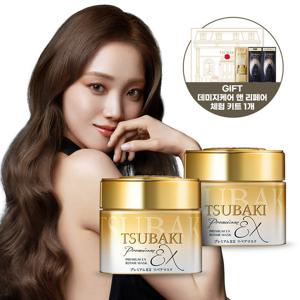 츠바키 프리미엄 EX 리페어 마스크 180g 2개 + 데미지 3종 체험키트