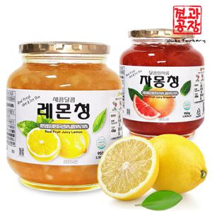 자몽청 950g + 레몬청 950g