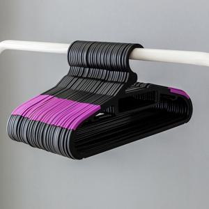 아임홈 베이직 튼튼 논슬립 행거 50P(보라)