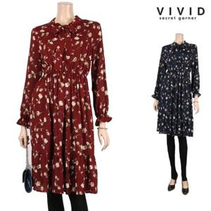 [비비드 시크릿가너][VIVID SG] 로즈플라워 셔링 원피스 VS93604