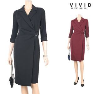 [비비드 시크릿가너][VIVID SG] 랩셔링 벨트장식 원피스 VS93600
