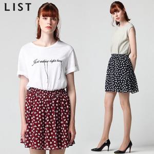 [리스트]스모킹밴딩 버터플라이 프린트 스커트