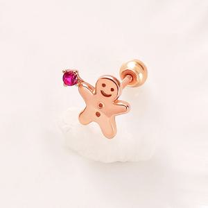 골드팡  크리스마스 에디션  14k 진저브레드 피어싱
