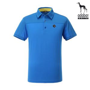 아다바트화이트 골프티셔츠 106 블루 반팔 골프웨어