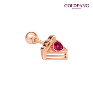 골드팡 14k 루비베리케이크 피어싱