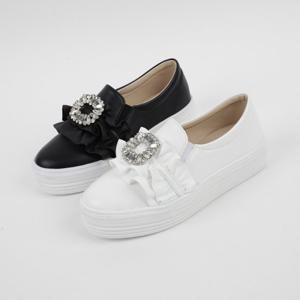 [비앤에스]쥬얼리펜던트 러플리본 캐럿 슬립온 (J0052)