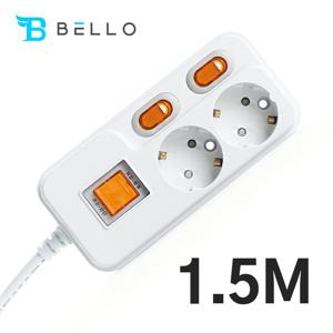 현대 메인 개별 멀티탭 2구 1.5M 과부하차단