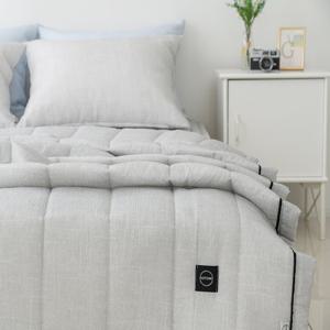 스노우 리플 솔리드 소유 여름누비이불Q퀸패드풀세트 그레이