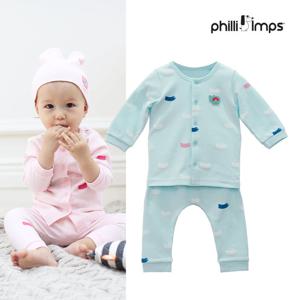 [필리앤임프스]민트터치 유아내의 상하복