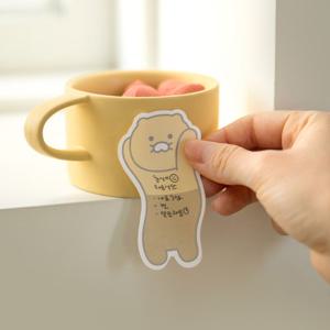 카카오프렌즈 춘식이 형태 점착 메모지 롱