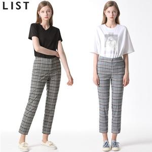 [리스트][리스트] 모던클래식 볼드 타탄체크 테이퍼드 팬츠