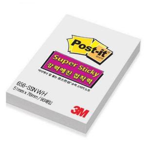 3M 포스트잇 강한점착용 656SSN 화이트 51X74 10개
