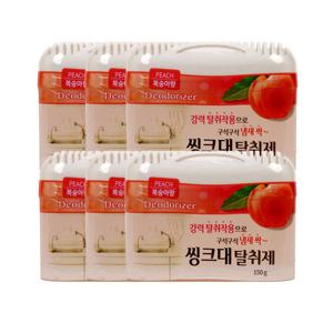해피룸  싱크대탈취제  150g  복숭아향 6개1세트