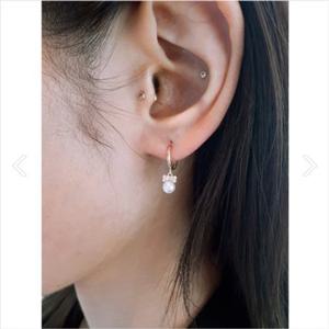 미니골드 14K 릴리안 담수 진주 귀걸이 EMSM4228