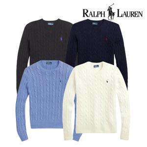 폴로 랄프로렌 여자 꽈배기 라운드니트