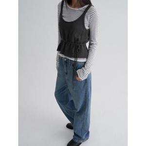 (355X21LP1P) [에잇세컨즈] 세미 와이드 기모 데님  블루