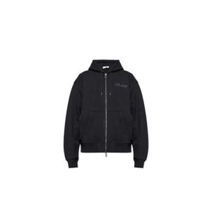 버버리 로고 디테일 지퍼업 드로스트링 후드 티셔츠 8119184A1189 BLACK TP959626706