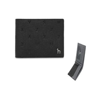 [헤지스ACC]HOT신상블랙 로고 엠보 가죽 2단 머니클립-HJWA8E562BK