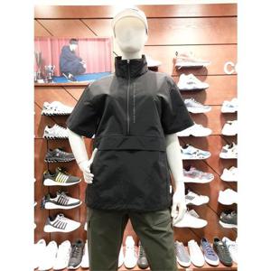 케이스위스_EEFW201BK_하이넥 우븐 반팔 반집업자켓