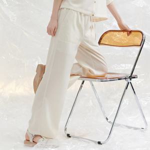 썸머팬츠 여성 세미 와이드 밴딩 팬츠-CBRG2271C0A