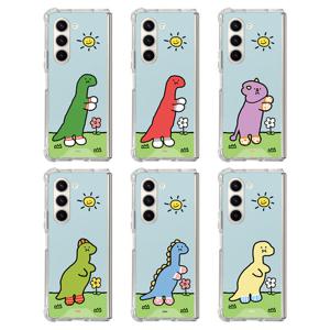 9C9C 양말공룡 피크닉 젤하드 클리어케이스 갤럭시 Z 폴드 5