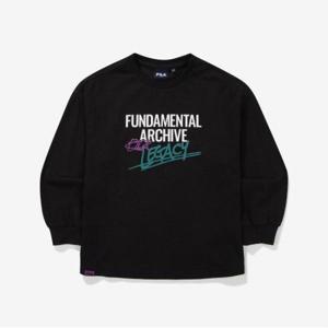 [휠라키즈] 변형핏 루즈 티셔츠 (FK2RLF3502X_BLK)