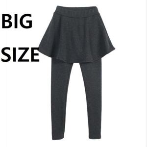 여성 겨울 밍크털안감 3부 치마레깅스 차콜 빅사이즈