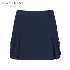 [세인트앤드류스] 여성 사이드 카고 포켓 플리츠 큐롯 스커트