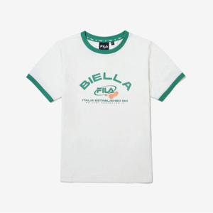 [휠라키즈] 에센셜 소매 배색 티셔츠 (FK2RSG2102X_OWH)