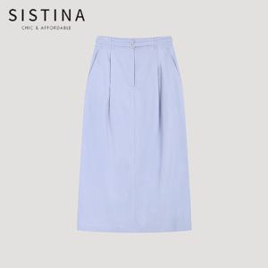 [SISTINA] 인기 벨티드 원턱 미디 스커트_AWWSKO21730_LL