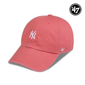 47브랜드 뉴욕 양키스 NY 스몰 로고 MLB 엠엘비 볼캡 야구 모자 아일랜드 레드 B-BSRNR17GWS-IRA